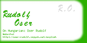 rudolf oser business card